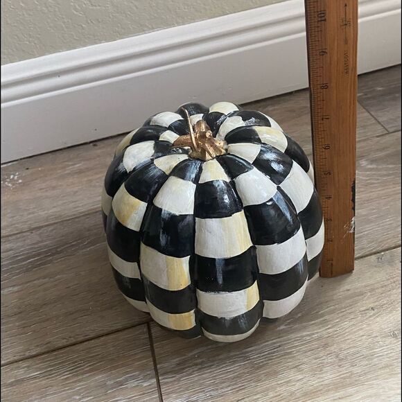 Designer Inspired Hand Painted Pumpkin - Picture 3 of 5
